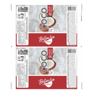 BOBINA BOPP LEITOSO PICOLE 6KG - BETINHO SORVETES COCO ZERO Ref: 17170