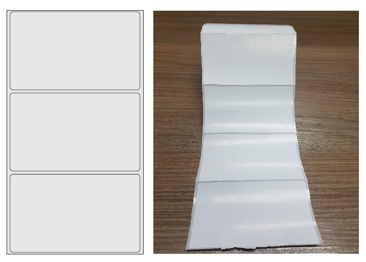 ETIQUETA 100X60/1 COUCHE ADESIVA / SERRILHADA - 32MTS ETIQUETA 100X60/1 COUCHE ADESIVA / SERRILHADA - 32MTS