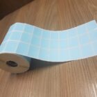 ETIQUETA 33X22/3 COUCHE ADESIVA AZUL-32MTS