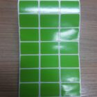 ETIQUETA 33X22/3 COUCHE ADESIVA/VERDE 369 C-32MTS