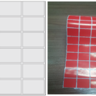 ETIQUETA 33X22/3 COUCHE ADESIVA VERMELHA-32MTS