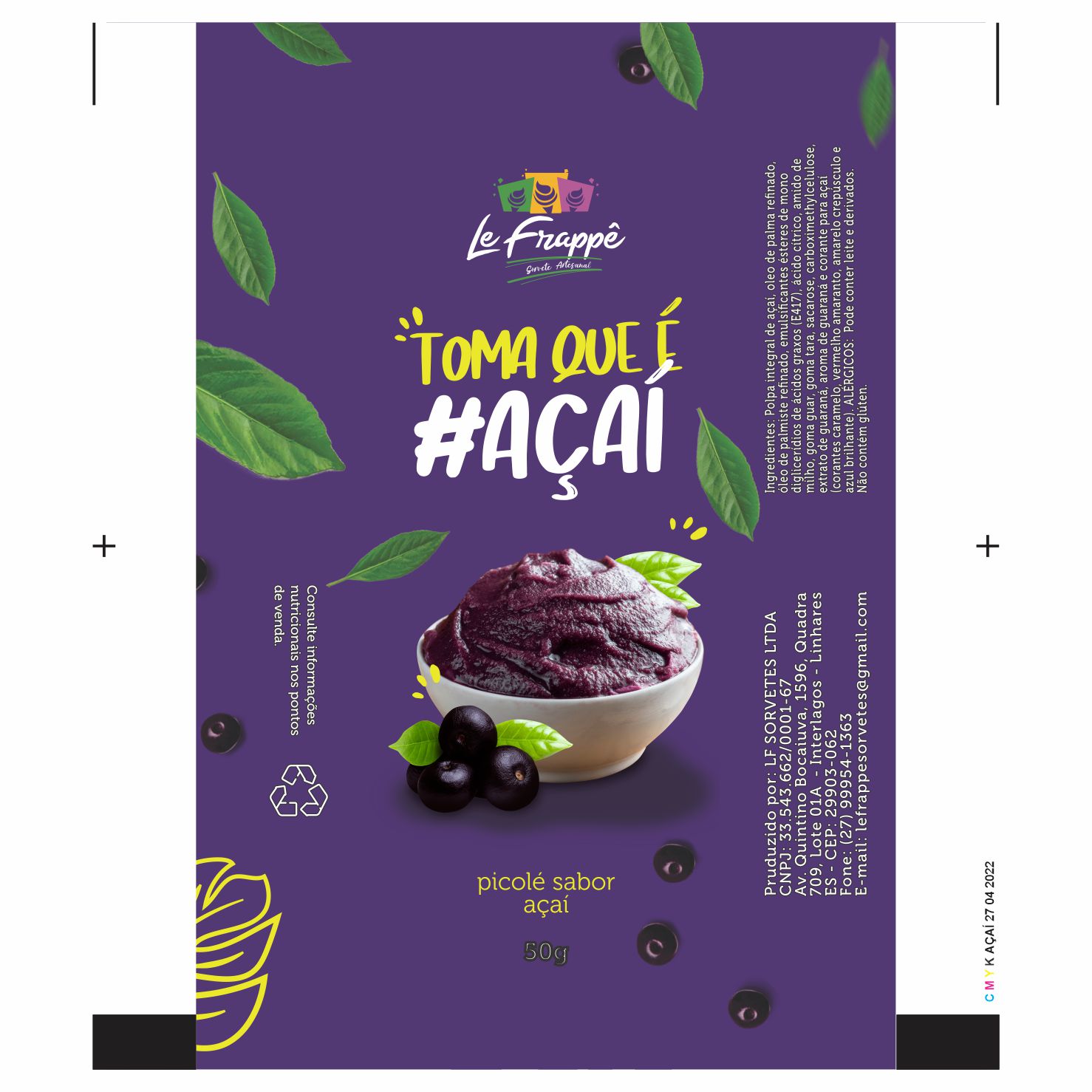 BOBINA BOPP LEITOSO PICOLE 6KG LE FRAPPE AÇAI BOBINA BOPP LEITOSO PICOLE 6KG LE FRAPPE AÇAI
