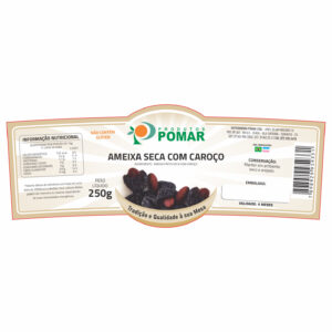 ETIQUETA 52X135/1 COUCHE ADESIVO POMAR AMEIXA SECA COM CAROCO 250G - 70,20MTS
