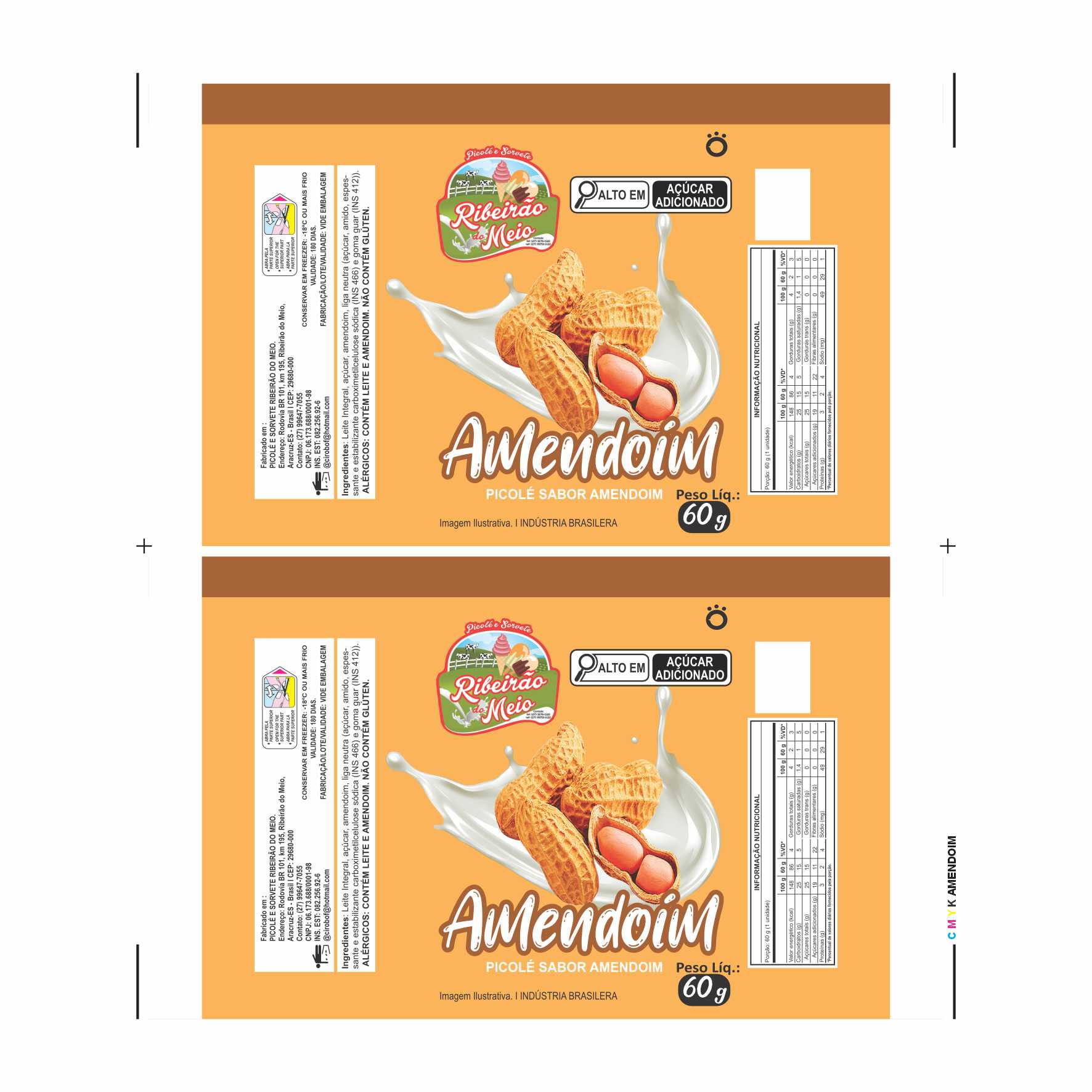 BOBINA BOPP LEITOSO PICOLE 6KG SÍTIO RIBEIRÃO DO MEIO AMENDOIM BOBINA BOPP LEITOSO PICOLE 6KG SÍTIO RIBEIRÃO DO MEIO AMENDOIM