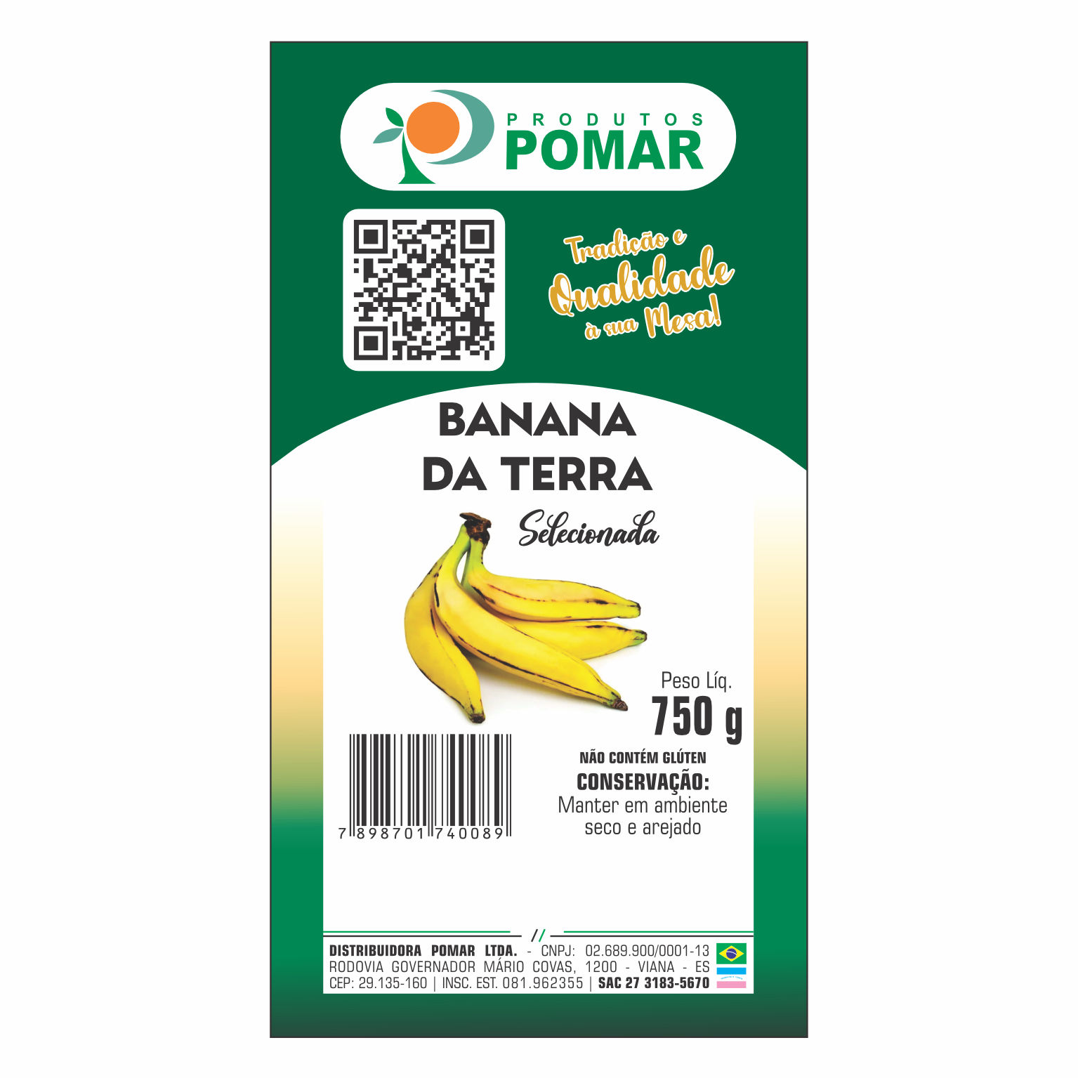 ETIQUETA 90X45/1 PERSON COUCHE ADESIVO POMAR BANANA DA TERRA 750G - 30MTS