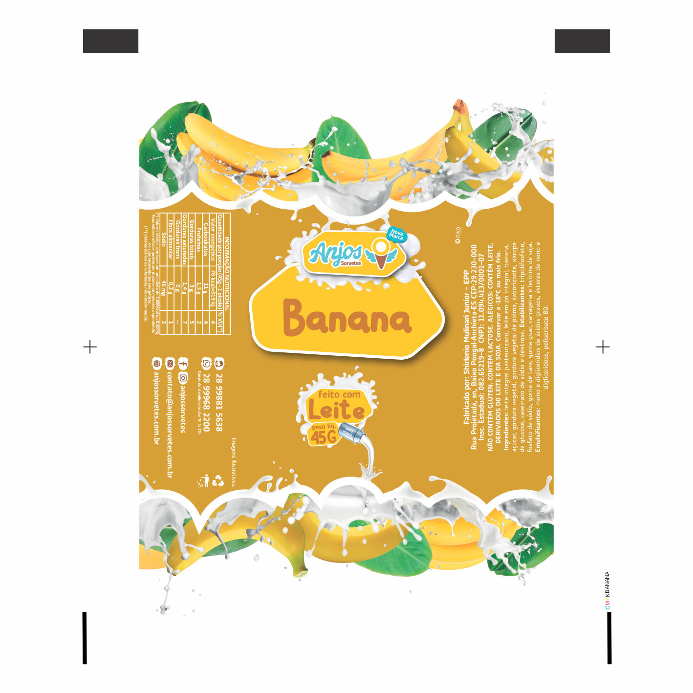 BOBINA BOPP LEITOSO PICOLE 6KG - SORVETES ANJOS BANANA BOBINA BOPP LEITOSO PICOLE 6KG - SORVETES ANJOS BANANA