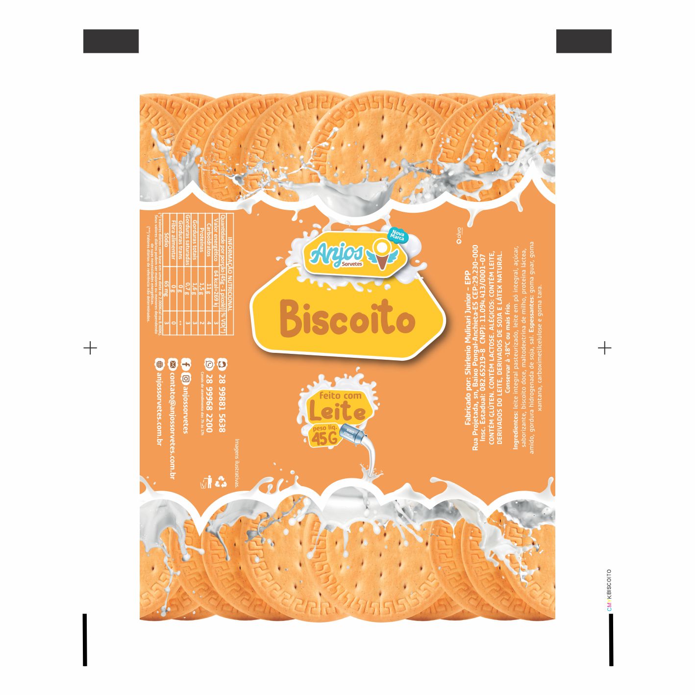 BOBINA BOPP LEITOSO PICOLE 6KG - SORVETES ANJOS BISCOITO AO LEITE BOBINA BOPP LEITOSO PICOLE 6KG - SORVETES ANJOS BISCOITO AO LEITE