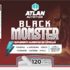 ETIQUETA 65X182 PERSON BOPP METALIZADO ATLAN NUTRITION BLACK MONSTER 120CAP (500UNID)K