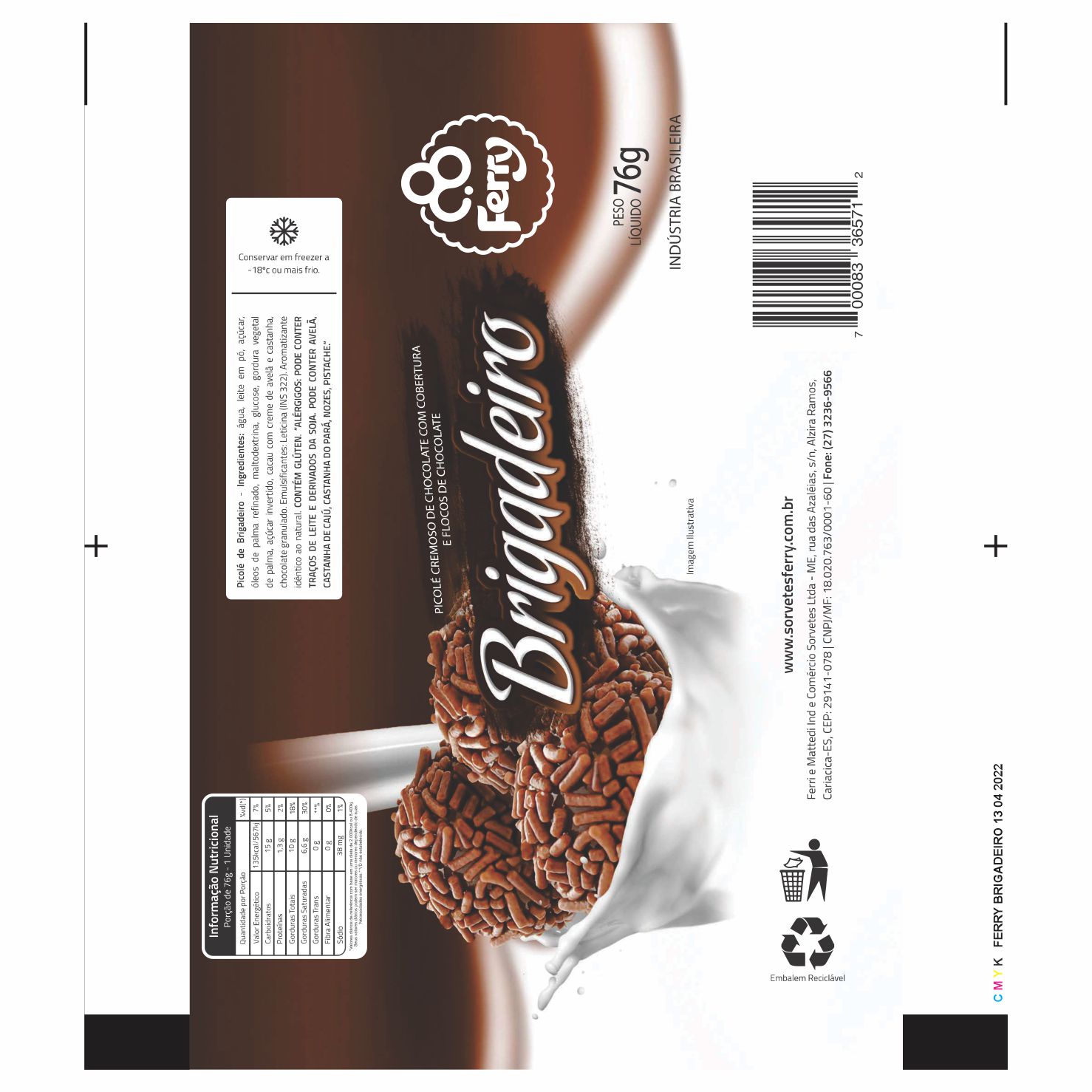 BOBINA BOPP LEITOSO PICOLE 6KG FERRY BRIGADEIRO BOBINA BOPP LEITOSO PICOLE 6KG FERRY BRIGADEIRO