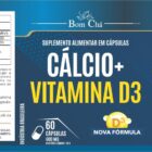 ETIQUETA 65X182 PERSON BOPP METALIZADO BOM CHA CALCIO + VITAMINA D3 60CAP (500UNID)K