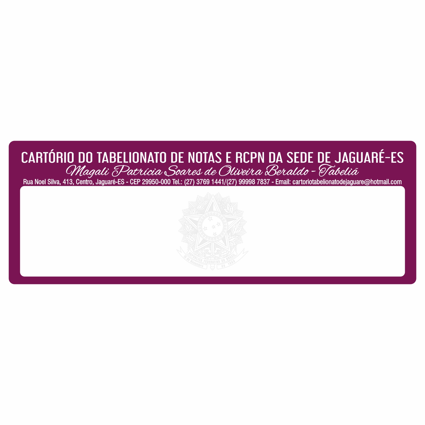 ETIQUETA 107X36/1 TERMOTRANS CARTORIO DO TABELIONATO DE NOTAS E RCPN DA SEDE DE JAGUARE-ES -39MT ETIQUETA 107X36/1 TERMOTRANS CARTORIO DO TABELIONATO DE NOTAS E RCPN DA SEDE DE JAGUARE-ES -39MT