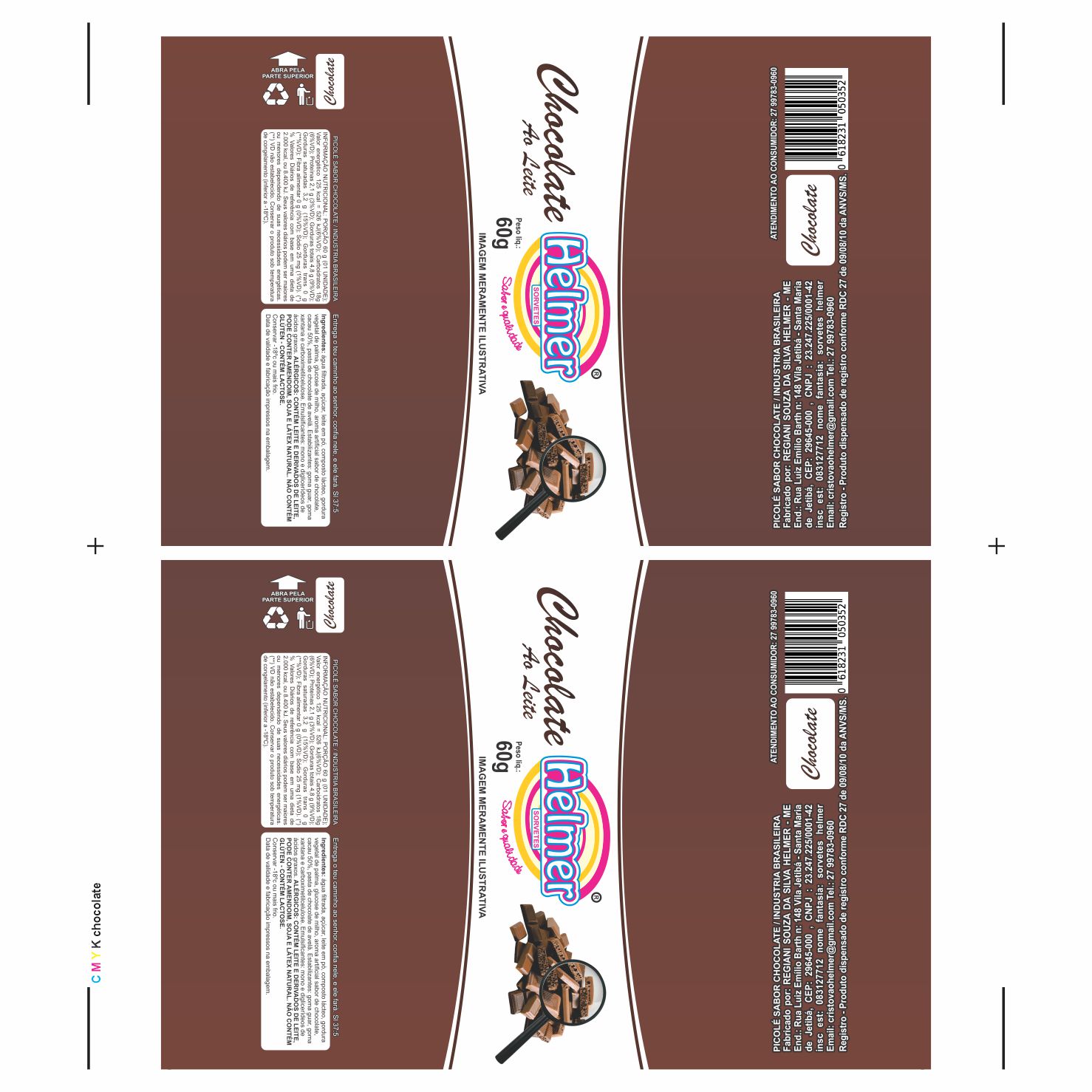 BOBINA BOPP LEITOSO PICOLE 6K HELMER CHOCOLATE BOBINA BOPP LEITOSO PICOLE 6K HELMER CHOCOLATE