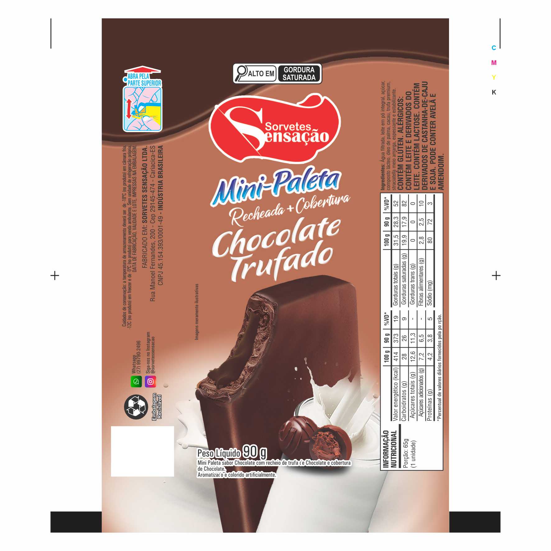 BOBINA BOPP METALIZADO PICOLÉ 6KG SORVETES SENSAÇÃO MINI PALETA CHOCOLATE TRUFADO BOBINA BOPP METALIZADO PICOLÉ 6KG SORVETES SENSAÇÃO MINI PALETA CHOCOLATE TRUFADO