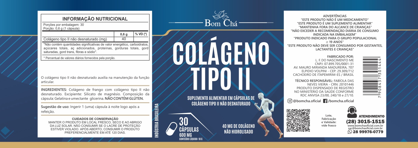 ETIQUETA 65X182 PERSON BOPP METALIZADO BOM CHA COLAGENO TIPO II 30CAP (500UNID)K