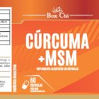 ETIQUETA 65x182 PERSON BOPP METALIZADO BOM CHA CURCUMA + MSM 60 CAPS (500UND)K