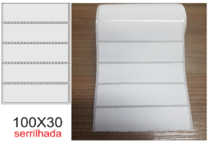 ETIQUETA 100X30/1 BOPP FOSCO DURALYTE-32MTS