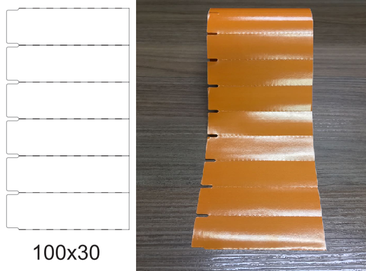 ETIQUETA 100X30/1 GONDOLA ADESIVA LARANJA/COM TARJA-32MTS