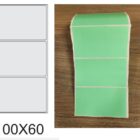 ETIQUETA 100X60/1 COUCHE ADESIVA/SERRILHADA/VERDE-32MTS