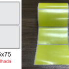 ETIQUETA 105X75/1 COUCHE ADESIVA AMARELA/SERRILHADA-32MTS