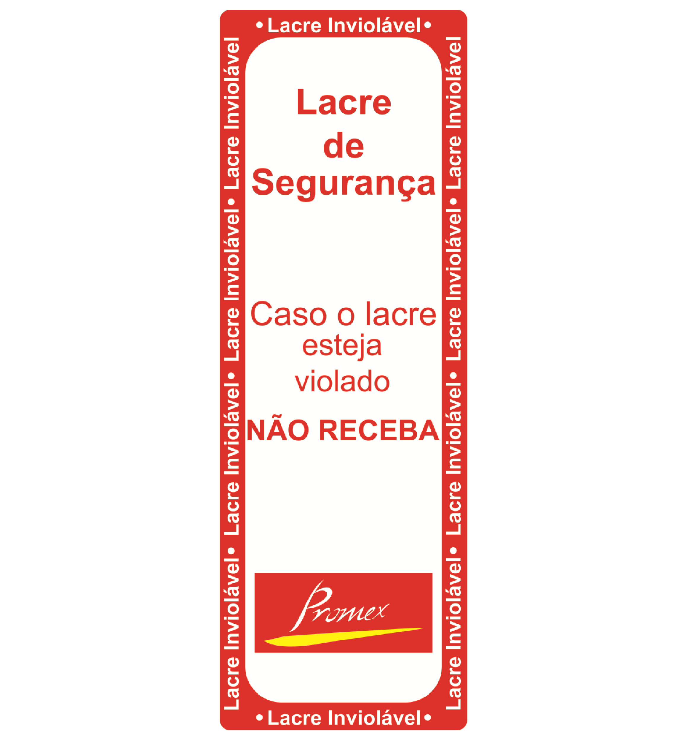 ETIQUETA 107X36/1 COUCHE AUTOMAÇÃO/PERSONALIZADA/LACRE DE SEGURANÇA/PROMEX-100MTS