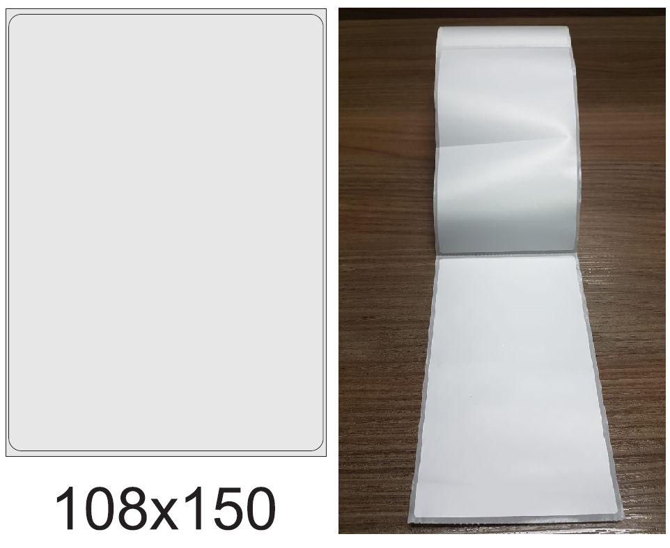 ETIQUETA 108X150/1 BOPP PEROLADO/SEM MEIO CORTE/SERRILHADA-32MTS