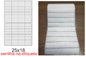ETIQUETA 25X18/4 BOPP FOSCO-32MTS