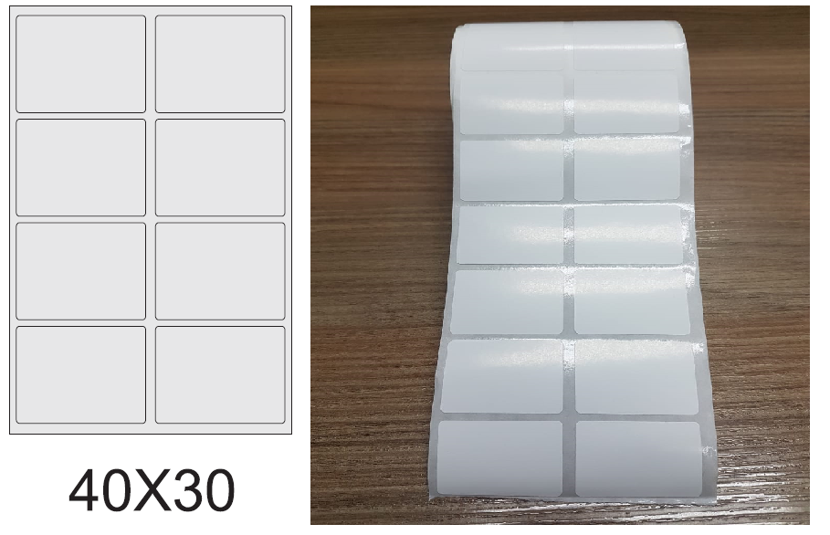 ETIQUETA 40X30/2 COUCHE ADESIVA-33MTS