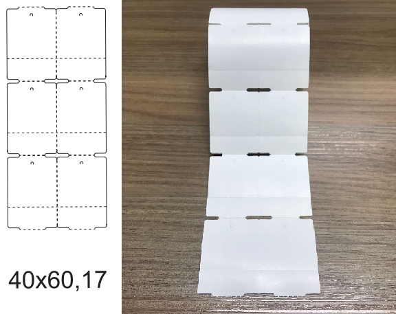 ETIQUETA 40X60/2 TAG/NAO ADESIVA/SERRILHA/S.TARJA/FURO P/CIMA/18MM-32 MTS