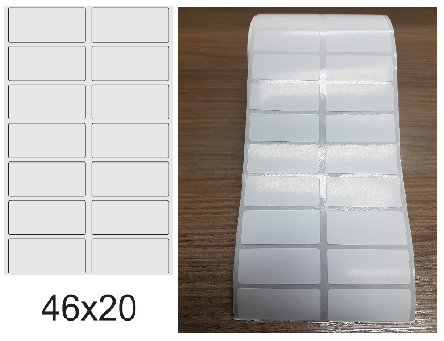 ETIQUETA 46X20/2 COUCHE ADESIVA-32MTS