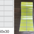 ETIQUETA 50X30/2 COUCHE ADES/AMARELA/RS50-33MTS