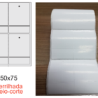 ETIQUETA 50X75/2 TAG/ADESIVA/MEIO CORTE/FURO P.CIMA/C.RETO/SERRILHADA-32MTS