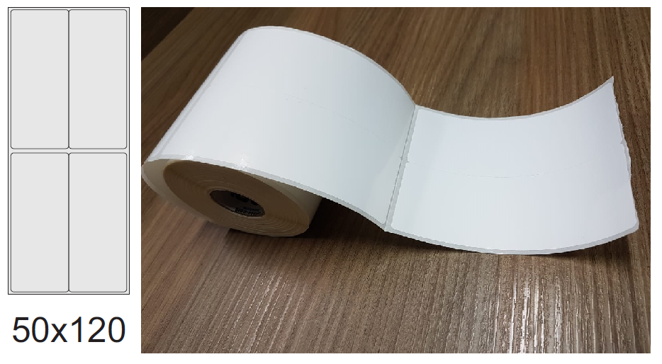 ETIQUETA 50x120/2 BOPP PEROLADO BRANCO-32MTS
