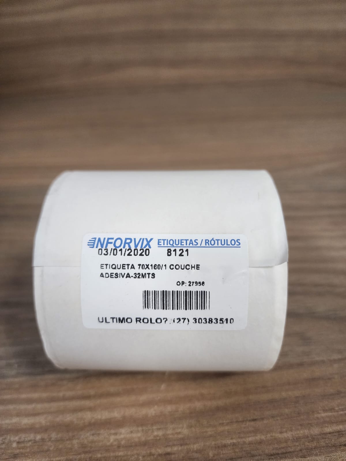 ETIQUETA 70X160/1 COUCHE ADESIVA-32MTS