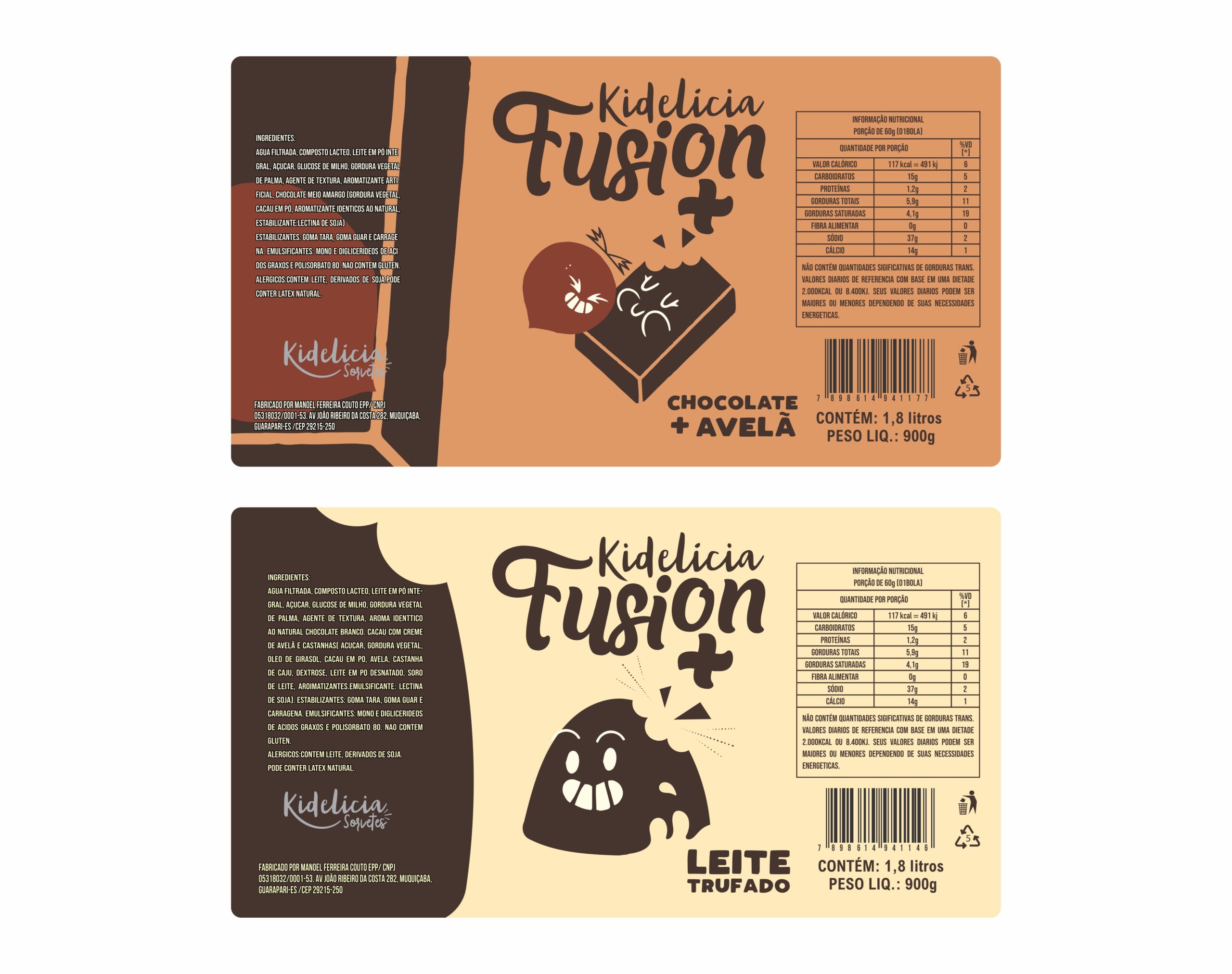 ETIQUETA 80X150 PERSON BOPP METALIZADO KI DELICIA FUSION + LEITE TRUFADO (1000UNID)K