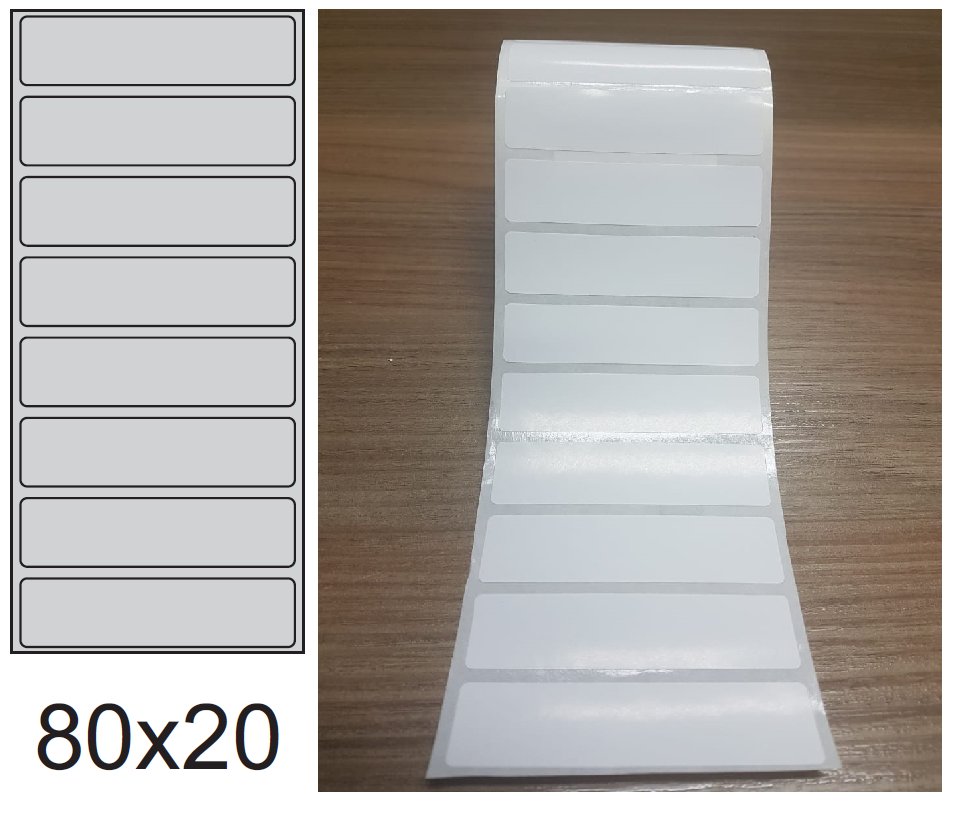 ETIQUETA 80X20/1 COUCHE ADESIVO-32MTS