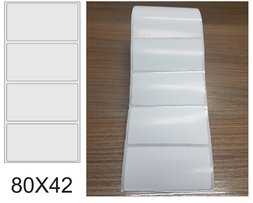 ETIQUETA 80X42/1 COUCHE ADESIVA-32MTS