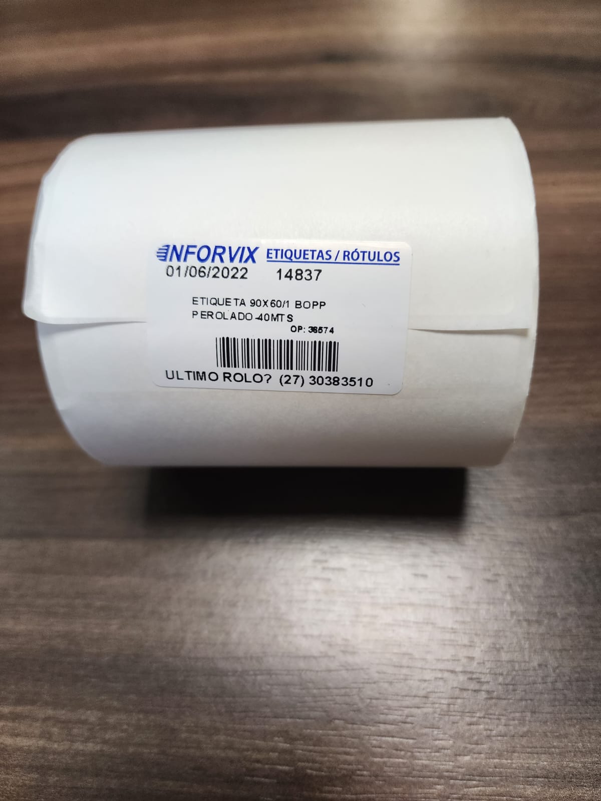 ETIQUETA 90X60/1 BOPP PEROLADO-40MTS