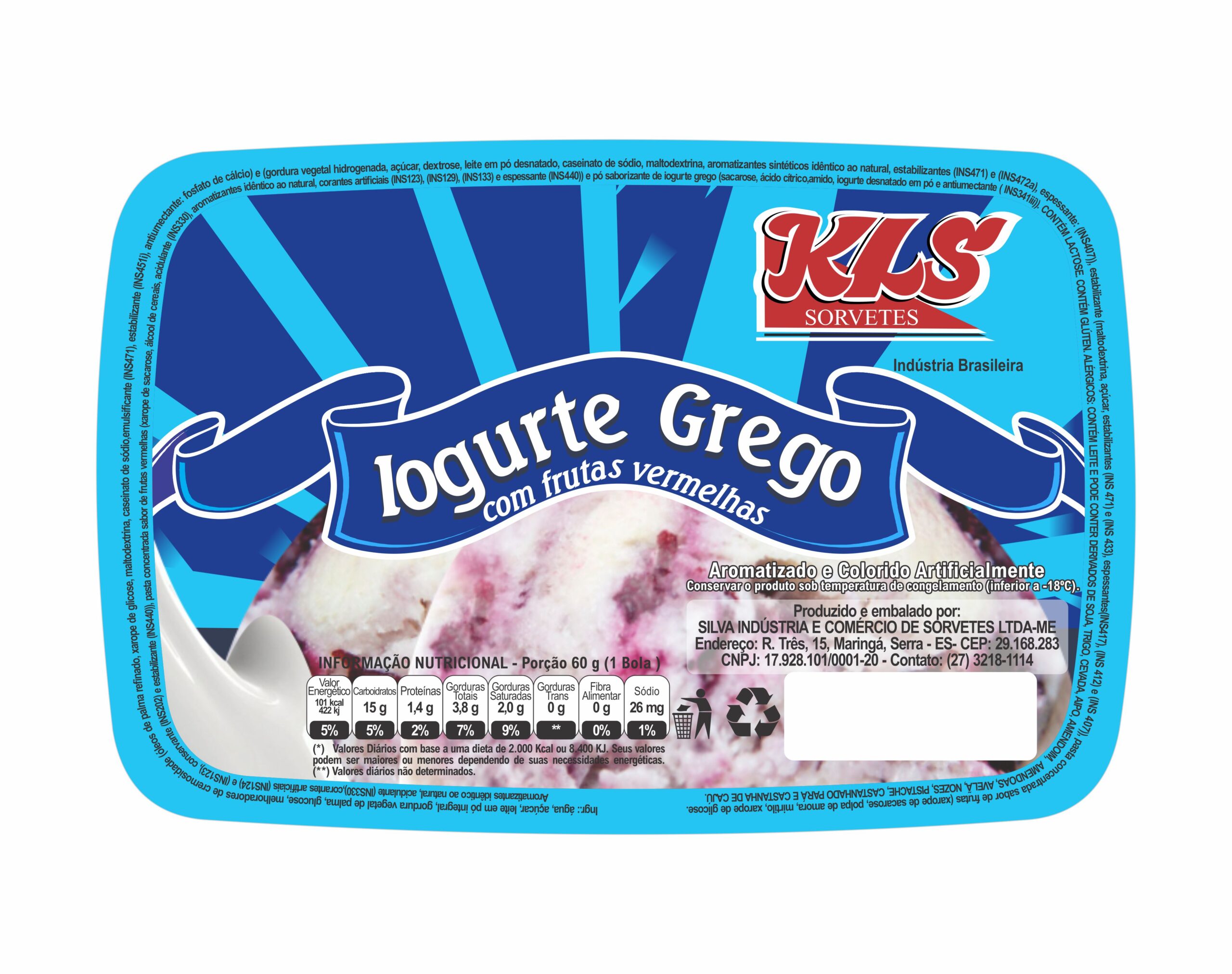 ETIQUETA 91X136/1 PERSONALIZADA/BOPP DURALYTE/KLS IOGURTE GREGO COM FRUTAS VERMELHAS 70,5MTS