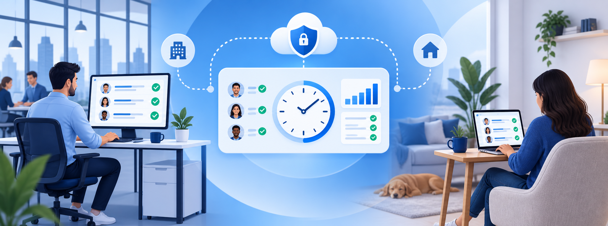 Ponto digital para equipes híbridas: como manter o controle