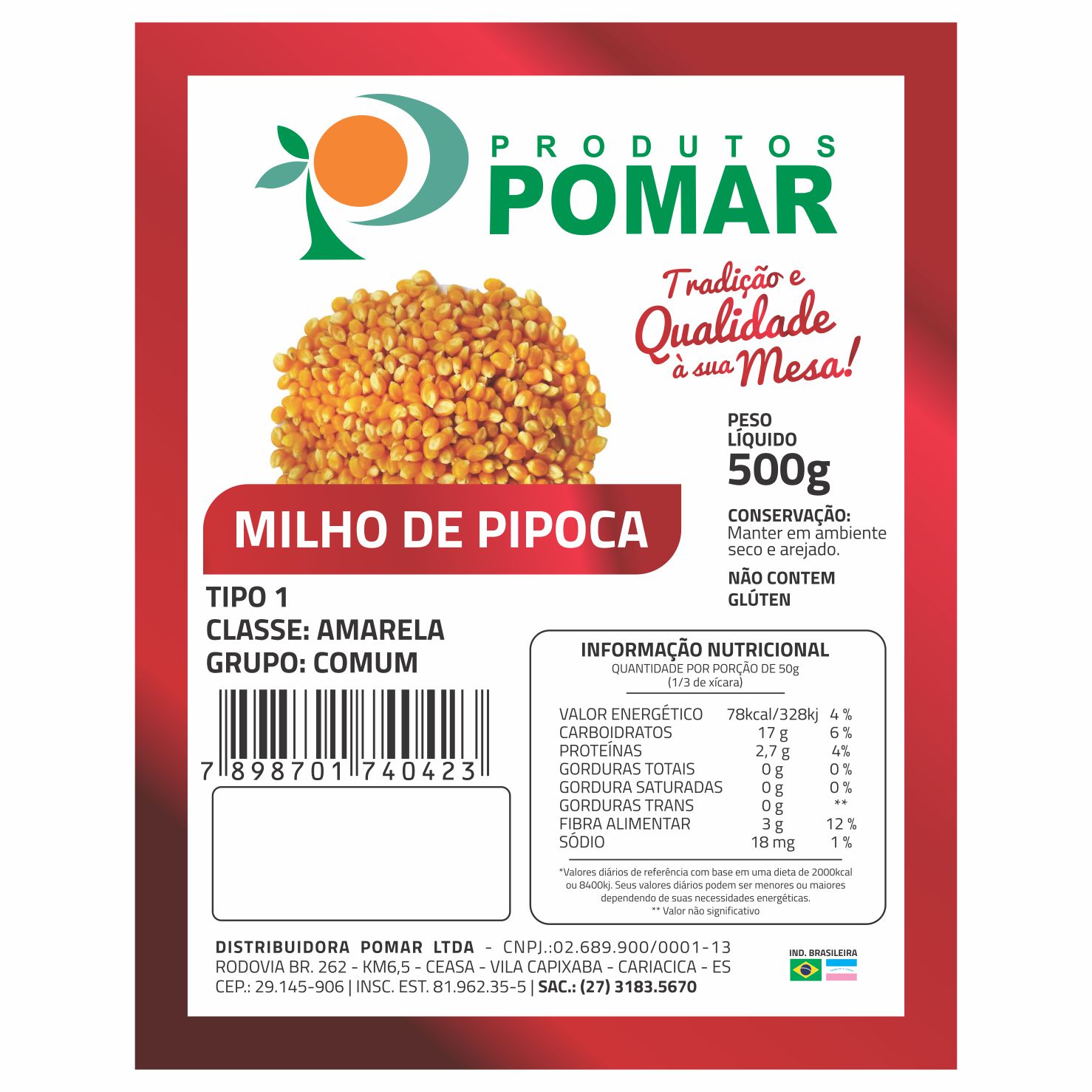 ETIQUETA 90X70/1 COUCHE ADESIVO POMAR MILHO PIPOCA 500G-32MTS ETIQUETA 90X70/1 COUCHE ADESIVO POMAR MILHO PIPOCA 500G-32MTS
