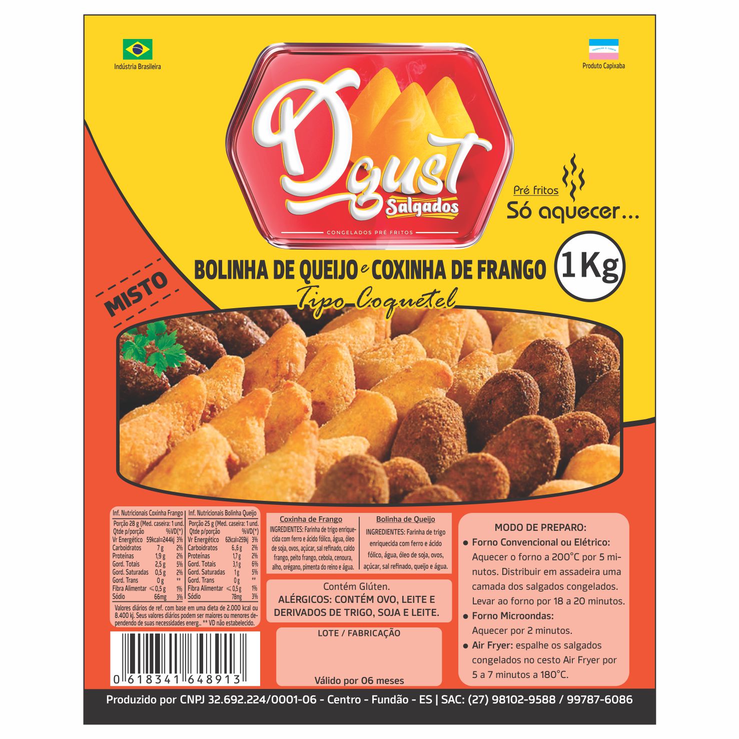 ETIQUETA 100X125/1 PERSON COUCHE LAMINADO DEGUST MIXTO DE BOLINHADE QUEIJO/COXINHA DE FRANGO 500G-32MTS ETIQUETA 100X125/1 PERSON COUCHE LAMINADO DEGUST MIXTO DE BOLINHADE QUEIJO/COXINHA DE FRANGO 500G-32MTS