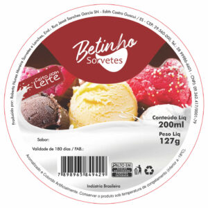 ETIQUETA 70MM DE DIAMETRO COUCHE ADES BETINHO SORVETE NEUTRO 200ML - 37,3MTS(500UND)