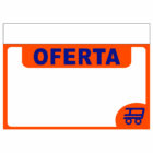 ETIQUETA 130X180/1 PERSON TERMICO OFERTA COM BORDA LARANJA PARTE SUPEIOR EM BRANCO - 80MTS