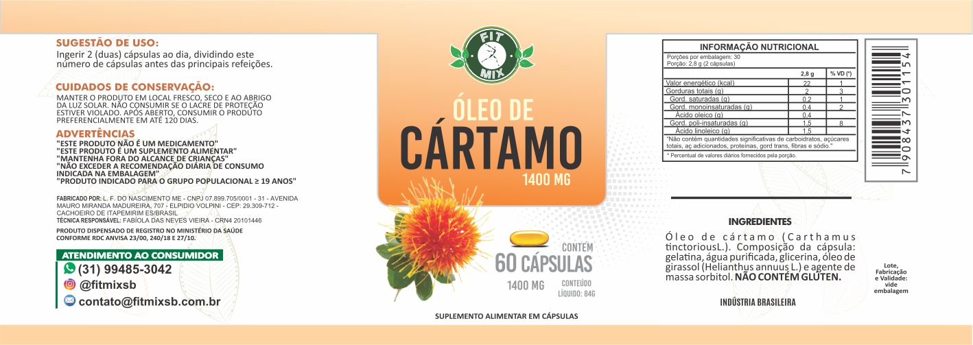 ETIQUETA 65X182 PERSON BOPP METALIZADO FITMIX OLEO DE CARTAMO 60CAPS (500UNID)K