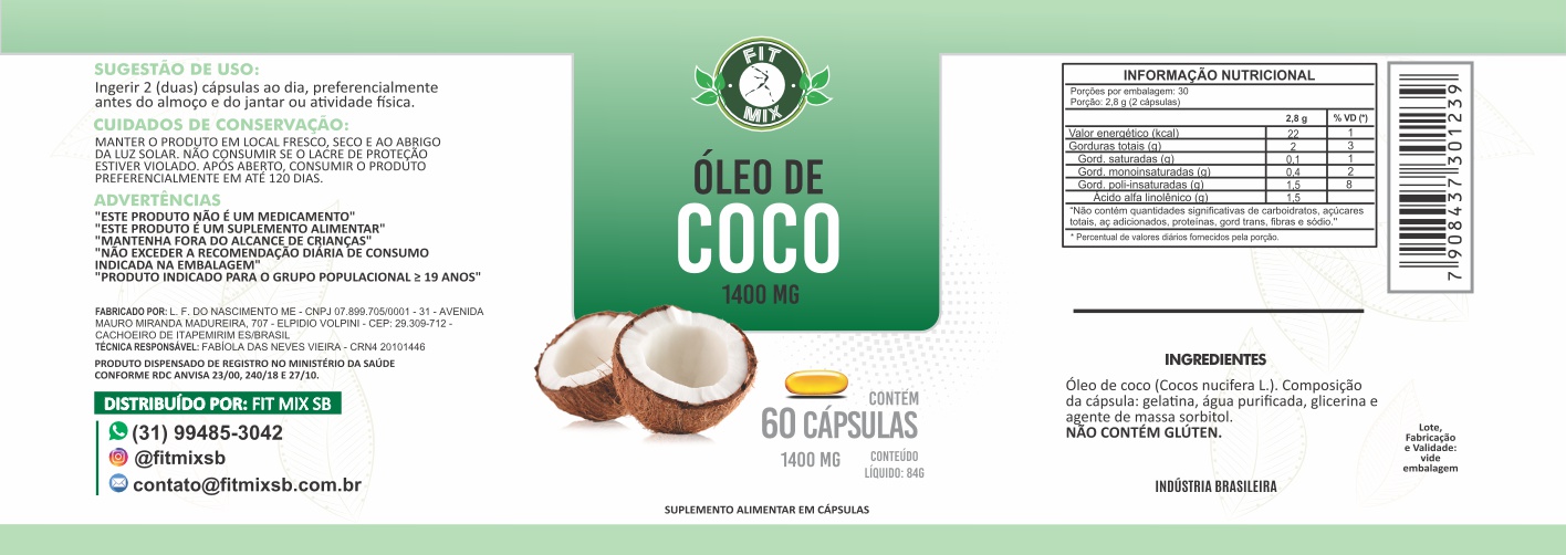 ETIQUETA 65X182 PERSON BOPP METALIZADO FITMIX OLEO DE COCO 60CAPS (500UNID)K