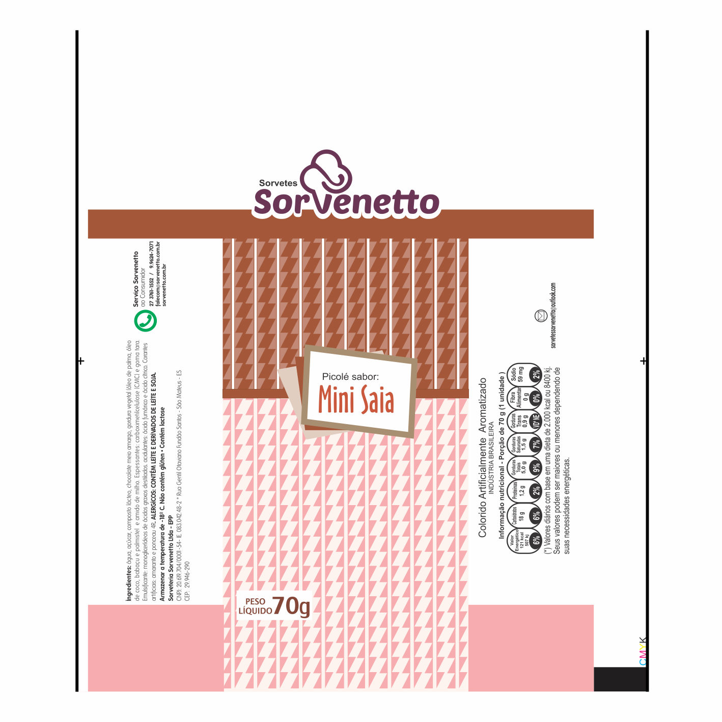 BOBINA BOPP LEITOSO PICOLÉ 6KG - SORVENETTO MINI SAIA BOBINA BOPP LEITOSO PICOLÉ 6KG - SORVENETTO MINI SAIA