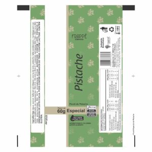 BOBINA BOPP TRANSPARENTE COM LAMINADO PICOLE 6KG FRAPPE PISTACHE