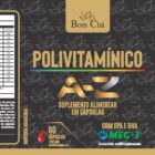 ETIQUETA 65X182 PERSON BOPP METALIZADO BOM CHA POLIVITAMINICO AZ 60CAPS (500UNID)K