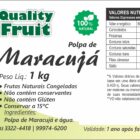 ETIQUETA 40X60/2 PERSON BOPP DURALYTE QUALITY FRUIT POLPA DE MARACUJA 1KG 63MTS