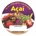 ETIQUETA 70MM DE DIAMETRO PERSONALIZADA/SOVERTERIA OBA AÇAI-32MTS